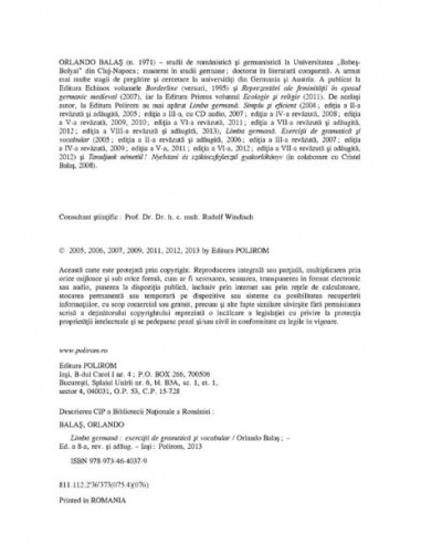 Limba germană. Exerciții de gramatică... Limba germană. Exerciții de gramatică...