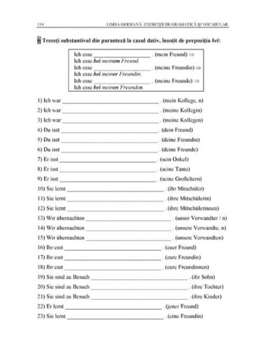 Limba germană. Exerciții de gramatică... Limba germană. Exerciții de gramatică...