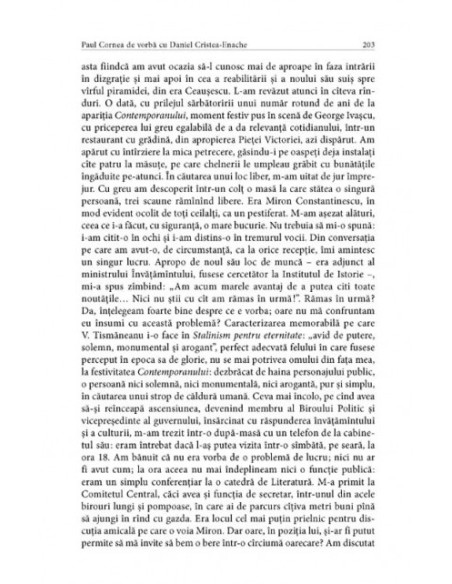 Ce a fost – cum a fost. Paul Cornea de vorbă cu Daniel Cristea-Enache