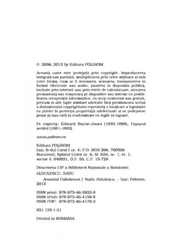 Amantul Colivăresei (ediție de buzunar)