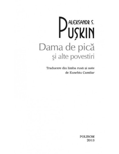 Dama de pică și alte povestiri Dama de pică și alte povestiri