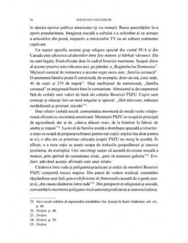 Sociologia religiilor. Credințe,...