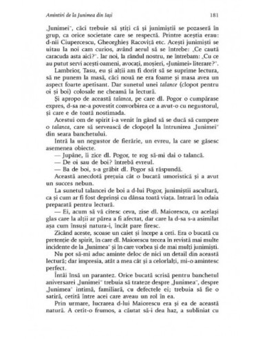 Amintiri de la Junimea din Iaşi