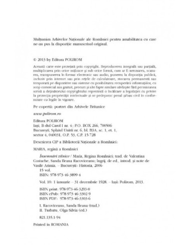 Însemnări zilnice. Volumul al X-lea...