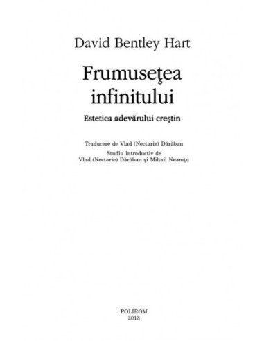 Frumusețea infinitului. Estetica...