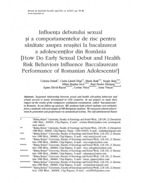 Revista de Asistență Socială. Nr. 4/2013