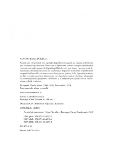 Exerciții de imaturitate