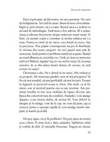 Exerciții de imaturitate