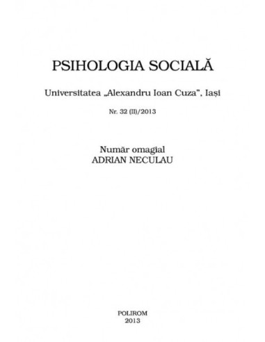 Psihologia Socială. Nr. 32 (II)/2013... Psihologia Socială. Nr. 32 (II)/2013...