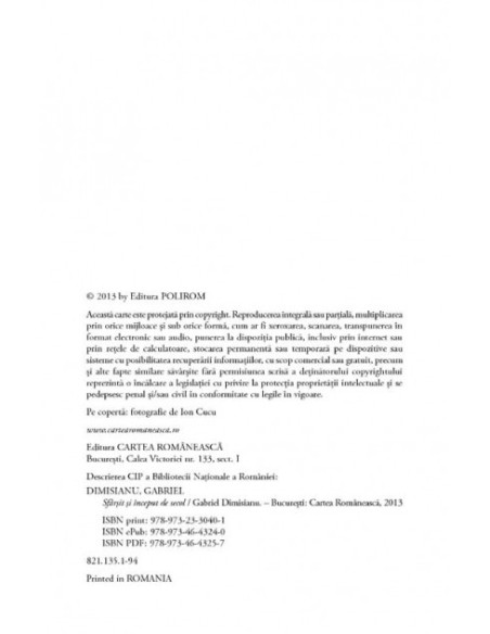 Sfîrşit şi început de secol