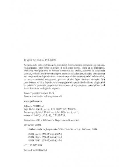 Exilul. Viaţa în fragmente