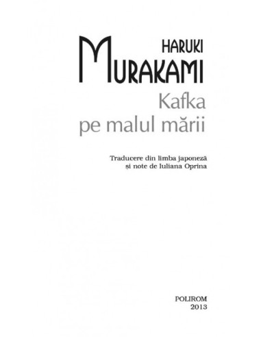 Kafka pe malul mării Kafka pe malul mării