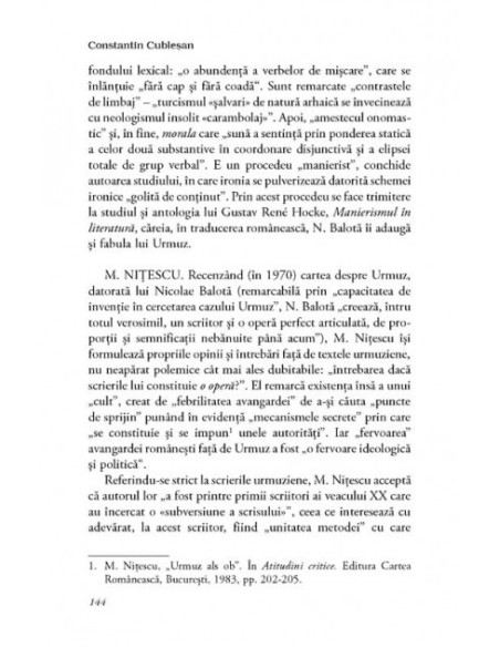 Urmuz în conștiința criticii