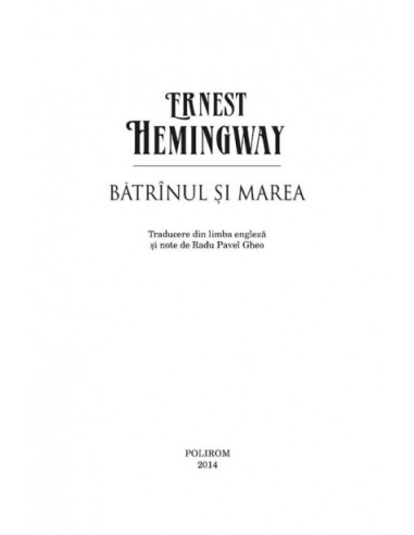 Bătrînul şi marea Bătrînul şi marea