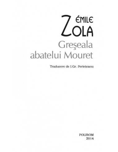 Greșeala abatelui Mouret  Greșeala abatelui Mouret