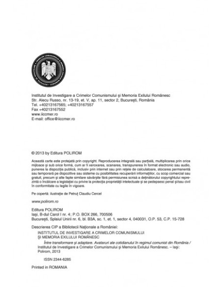 Între transformare și adaptare. Avataruri ale cotidianului în regimul comunist din România. 