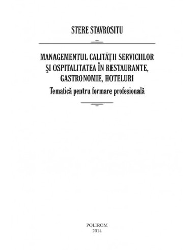 Managementul calității serviciilor și...
