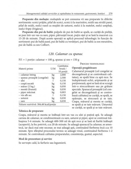 Managementul calității serviciilor și ospitalitatea în restaurante, gastronomie, hoteluri