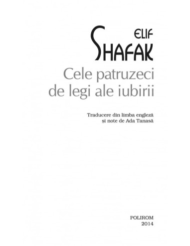 Cele patruzeci de legi ale iubirii