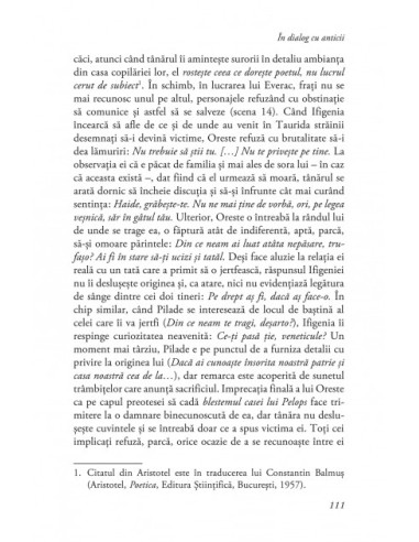 În dialog cu anticii