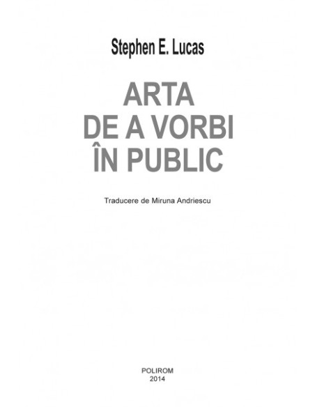 Arta de a vorbi în public