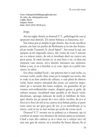 Tu n-ai trăit nimic