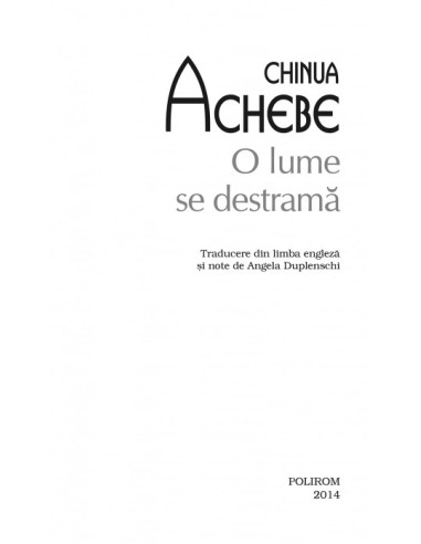 O lume se destramă (ediție de buzunar) O lume se destramă (ediție de buzunar)