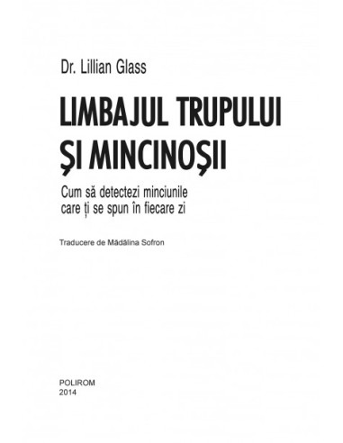 Limbajul trupului şi mincinoşii. 