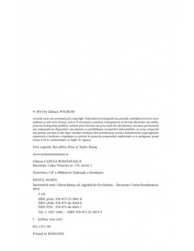 Însemnările mele (2 volume)