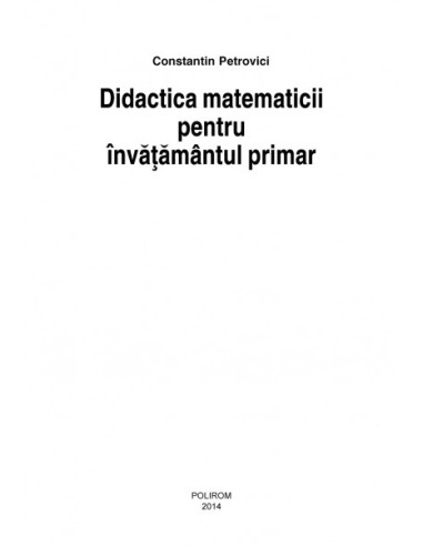 Didactica matematicii pentru...