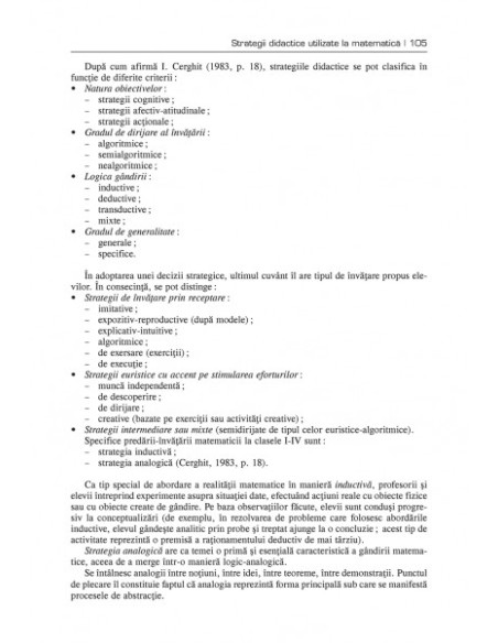 Didactica matematicii pentru invăţămîntul primar