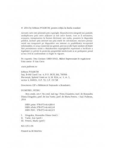 Non credo, oro / Nu cred, ma rog