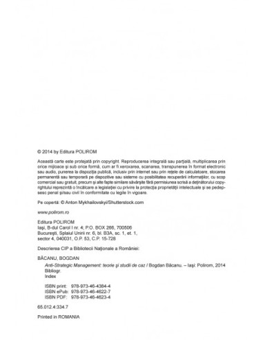 Anti-Strategic Management. Teorie și...
