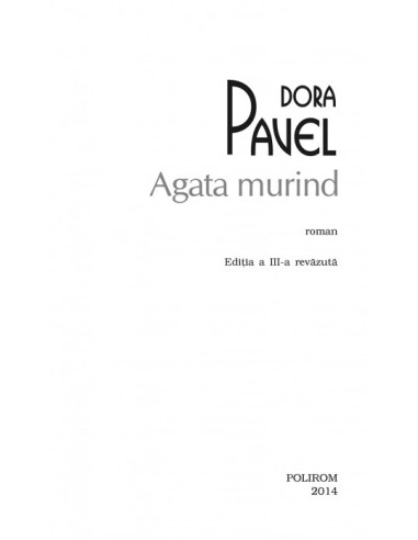 Agata murind (ediția a III-a... Agata murind (ediția a III-a...