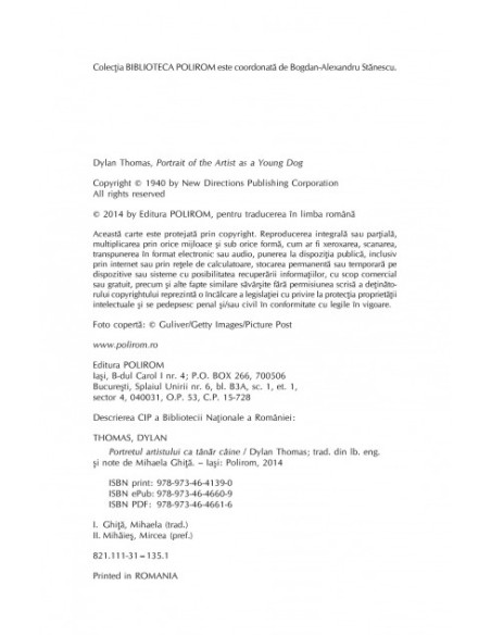 Portretul artistului ca tânăr câine