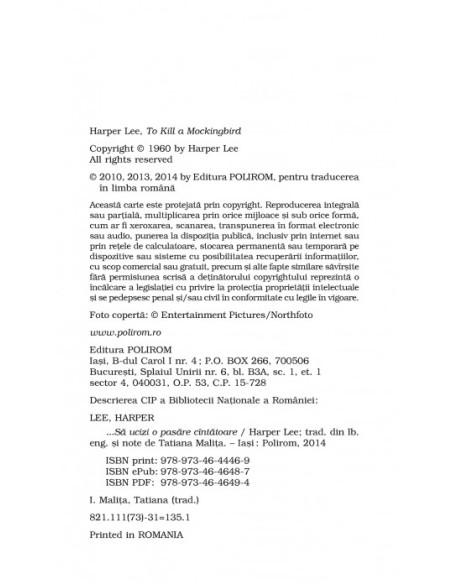 ...Să ucizi o pasăre cântătoare