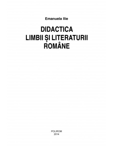 Didactica limbii și literaturii române
