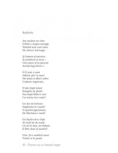 Poeme roz cu franjuri negre