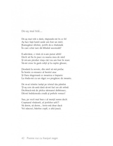 Poeme roz cu franjuri negre