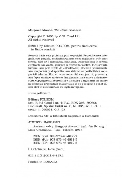 Asasinul orb (ediţie de buzunar)