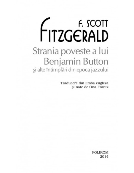 Strania poveste a lui Benjamin Button şi alte întâmplări din epoca jazzului 