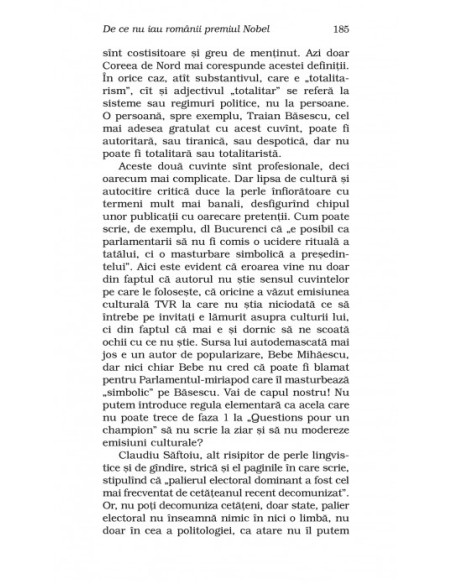 De ce nu iau românii premiul Nobel (ediţia a II-a adăugită, de buzunar)