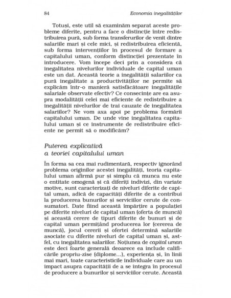 Economia inegalităţilor (ediţie de buzunar)