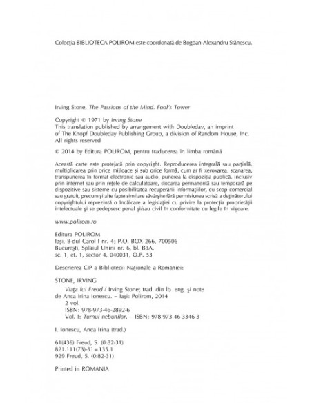 Viața lui Freud. Vol. I: Turnul nebunilor