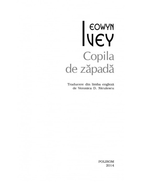 Copila de zăpadă (ediţie de buzunar)