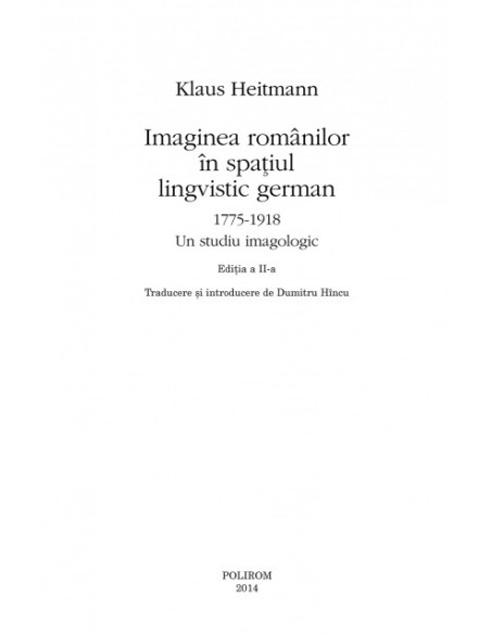 Imaginea românilor în spaţiul lingvistic german