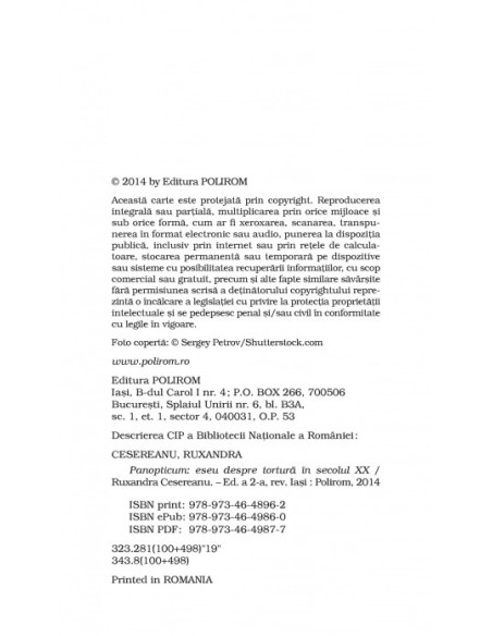 Panopticum. Eseu despre tortură în secolul XX (ediţia a II-a revăzută, de buzunar)