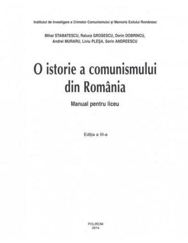 O istorie a comunismului din România.... O istorie a comunismului din România....