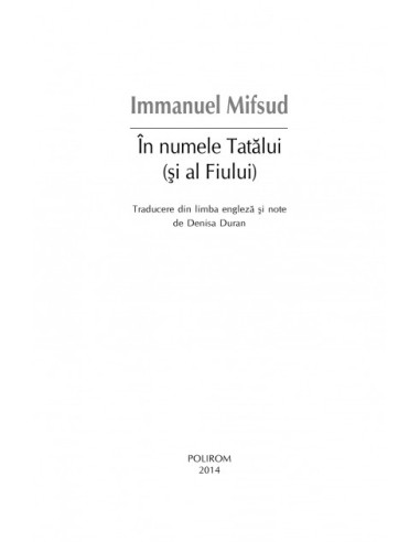 În numele Tatălui (și al Fiului)