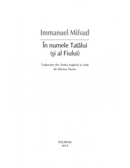 În numele Tatălui (și al Fiului)